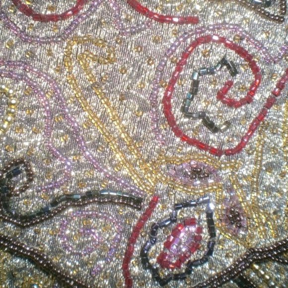 Vtg Delill beaded clutch shoulder evening bag - Picture 3 of 13